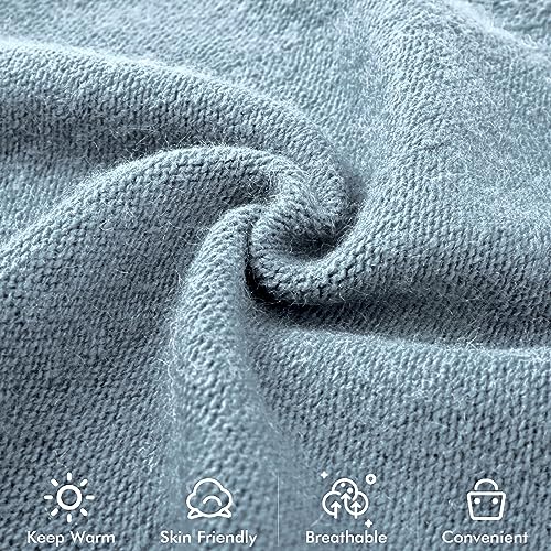 Knit Slouchy Beanie Hats for Women Cashmere Ski Cap Knitted Wool Soft Warm Winter Hat - color: A16-blue
