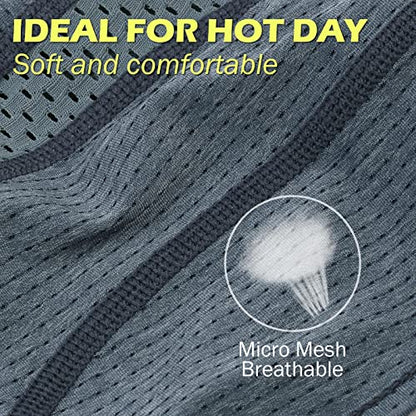 MELASA Cooling Skull Cap Breathable Mesh Sweat Control Helmet Liner for Men - color: Black & Orbital Black