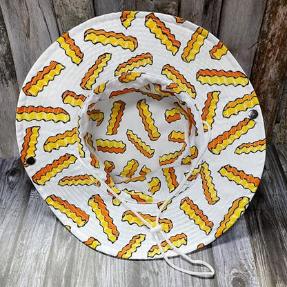 Funny Sun Hat for Men Women Wide Brim Bucket Hat Hiking Boonie Hat Summer Beach Fishing Caps - color: French Fries