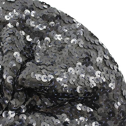 JUMISEE Sparkly Sequin Berets for Women Girls Fashion Beanie Hat Costume Accessories for Festival Party Dance - color: Black