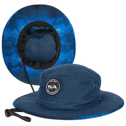 Soul of Adventure Bucket Hat | UV 50+ for Adults | Sun Protection with Adjustable Fit, Moisture-Wicking Fabric - color: Underwater Topography