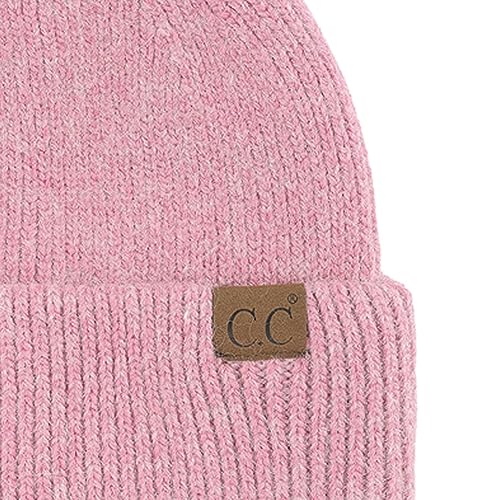C.C Fuzzy Beanie for Women Unisex - Acrylic Stretchable Soft Warm Knit Winter Skully Hat - color: Angora-violet