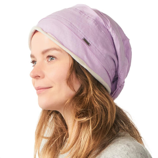 CHARM Mens Womens Slouch Large Big Beanie - color: Light Purple