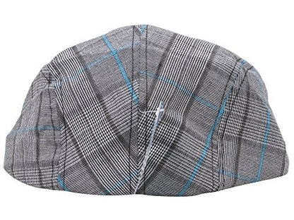 Fashion Plaid Ivy Cap - color: Blue, size: Small