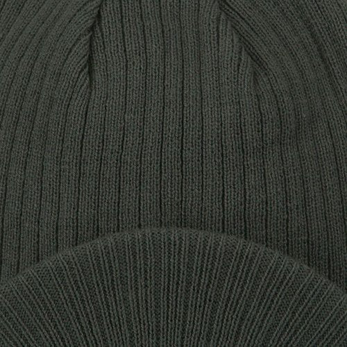 e4Hats.com Big Knit Ribbed Beanie with Visor - color: Charcoal