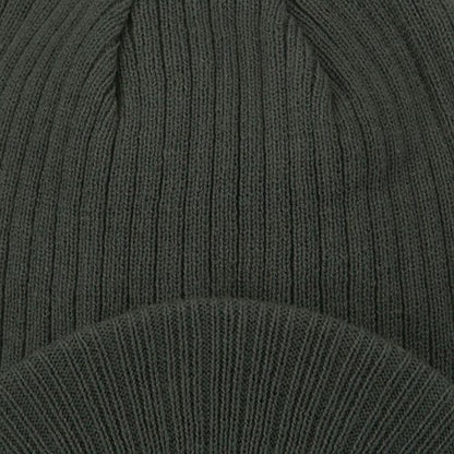e4Hats.com Big Knit Ribbed Beanie with Visor - color: Charcoal