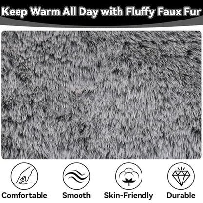 Olreco Waterproof Toddler Winter Hat Warm Fur Fleece Baby Boy Winter Hat Kids Snow Hats Girls Boys Trapper Hats with Earflaps - color: Waterproof City Camo With Grey Fur, size: 5-8 Years
