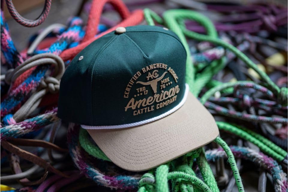 Certified Ranchers Association Adjustable Snapback Hat - color: Green/Khaki