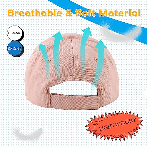 Peecabe Plain Toddler Baseball Hat Unisex Cotton Kids Trucker Hat Adjustable Baby Boys Sun Caps Girls Baseball Cap 1-5Y - color: Light Pink, size: 2-4T