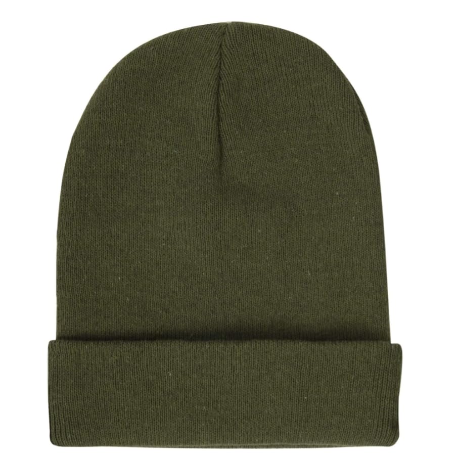 Knit Winter Beanie Hat Set, Pack of 5 Colors, Classic Cuffed Design, Multi-Color - Navy, Red, Olive, Gray, Black