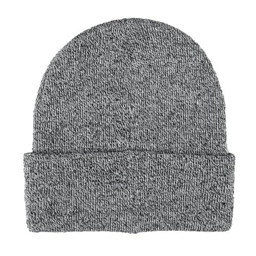 Levi's Mens All-Season Hero Beanie Soft Knit Cuffed Winter Hat, Warm & Comfortable Everyday Style - color: Marl Grey
