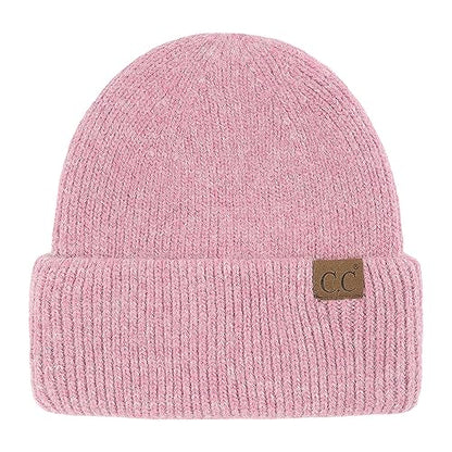 C.C Fuzzy Beanie for Women Unisex - Acrylic Stretchable Soft Warm Knit Winter Skully Hat - color: Angora-violet