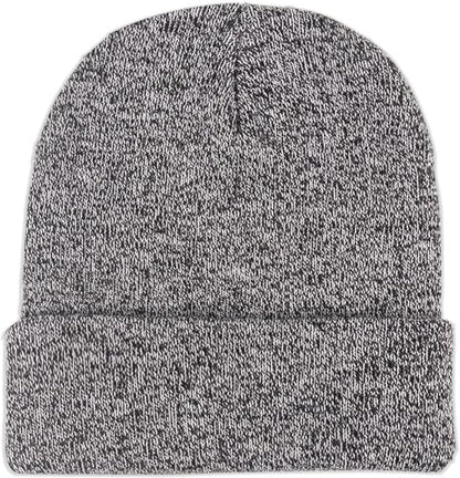 Rosoz Beanie for Men Women Cuffed Knit Hat Winter Beanies Skull Cap Unisex - color: Bl/White