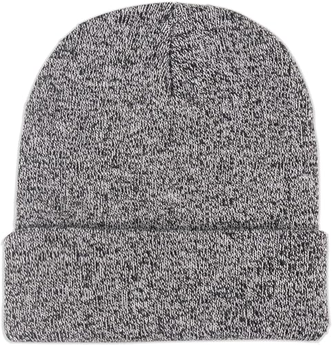 Rosoz Beanie for Men Women Cuffed Knit Hat Winter Beanies Skull Cap Unisex - color: Bl/White