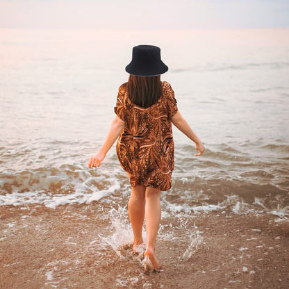 Bucket Hat Cotton Double-Side-Wear Reversible Sun Hat for Women Men, Summer Vacation Travel Beach Packable Fisherman Hat - color: Leopard Print