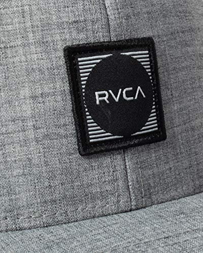 RVCA Men's Flexfit Curved Brim Fitted Hat - color: Rvca Flexfit/Heather Grey, size: Small-Medium