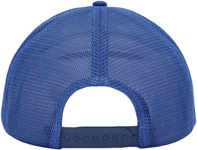Mens Mesh Snapback Trucker Hat Baseball Cap, Fits OSFM&XXL Head - color: Royal Blue, size: Medium-Large