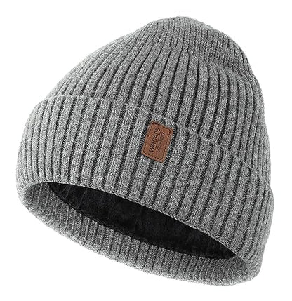Wmcaps Winter Beanie for Men Women Fleece Lined Hat Warm Cuffed - color: Grey