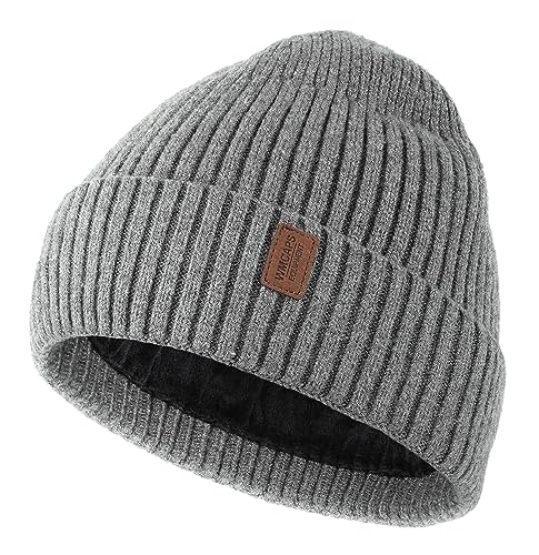 Wmcaps Winter Beanie for Men Women Fleece Lined Hat Warm Cuffed - color: Grey