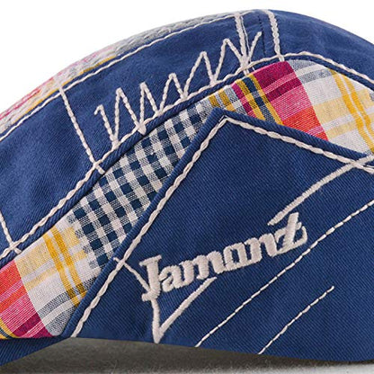 MOACC M Men Beret Hat Cotton Buckle Adjustable Newsboy Hats Cabbie Gatsby Cap - color: Hat-t1-blue