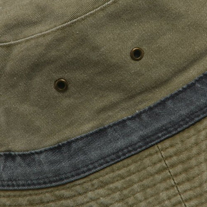 MG Reversible Washed Bucket Hat-Khaki Navy W13S43F (XL-2XL)