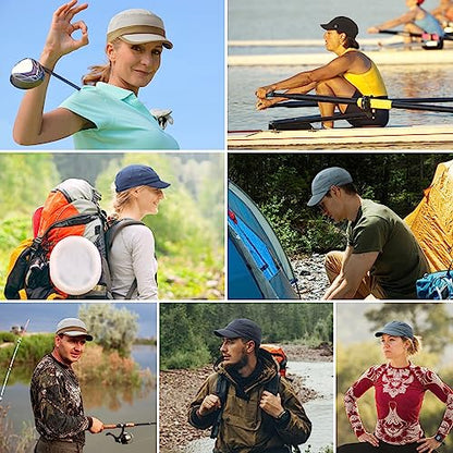 GADIEMKENSD Stretch Army Cap Cadet Military Hats Flat Top Baseball Cap Short Bill Breathable - color: Dark Blue