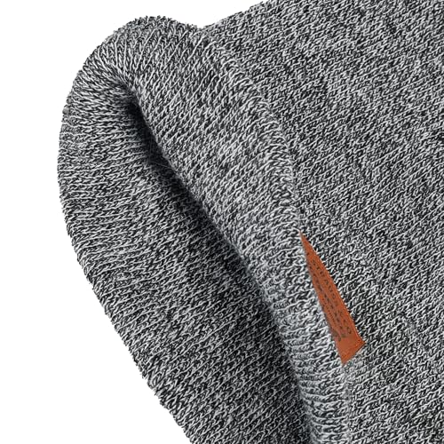 Levi's Mens All-Season Hero Beanie Soft Knit Cuffed Winter Hat, Warm & Comfortable Everyday Style - color: Marl Grey