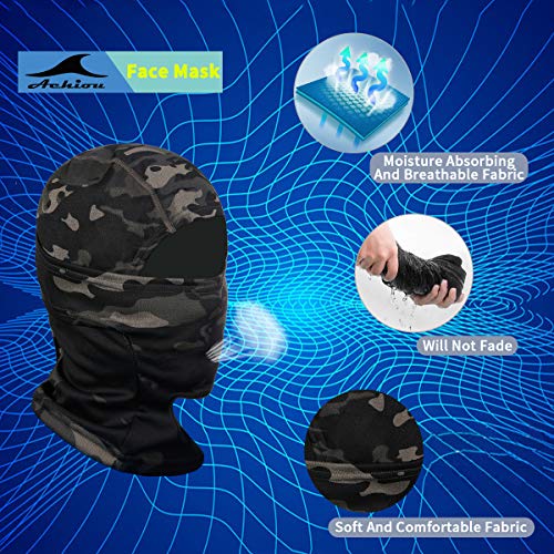 Achiou Ski Mask for Men and Women, Lightweight UV Balaclava Face Cover - color: Colorful