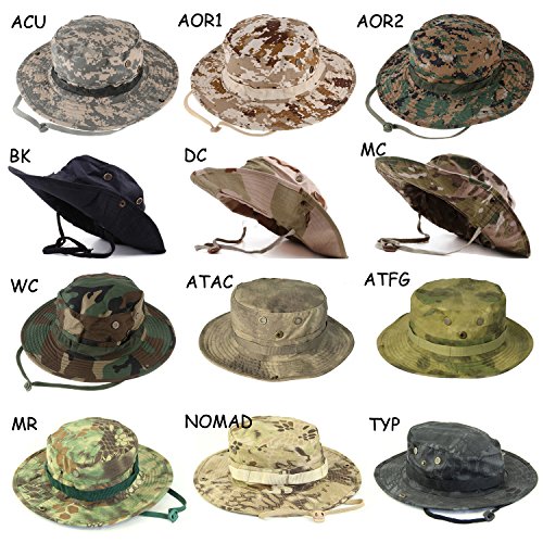 Sun Hat Bucket Boonie Hats Scarf Glasses Protection Foldable Set Camo Hats Fishing Hiking Camping Outdoor Sports Men Women
