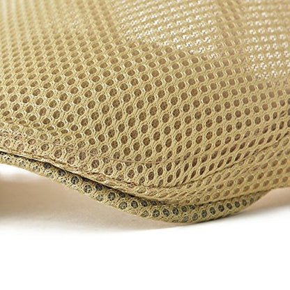 VOBOOM Men Mesh Newsboy Flat Cap Ivy Cabbie Newsboy Cap - color: Khaki