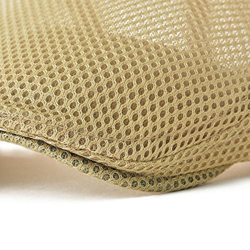 VOBOOM Men Mesh Newsboy Flat Cap Ivy Cabbie Newsboy Cap - color: Khaki