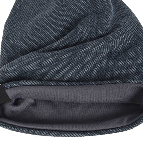VECRY Mens Slouchy Beanie Knit Skull Cap Long Baggy Hip-hop Winter Summer Hat B305 - color: Navy, size: Large