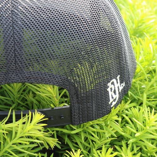 Red Dirt Hat Company Wildlife Hat | 5-Panel Western Adjustable Snapback Cap - color: Deer Shed - Black