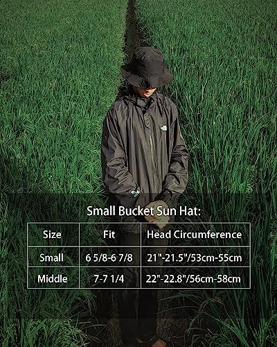 Zylioo XL XXL Bucket Hat for Big Heads, Quick Dry Travel Sun Hat with Strap - color: Light Gray, size: Large-X-Large