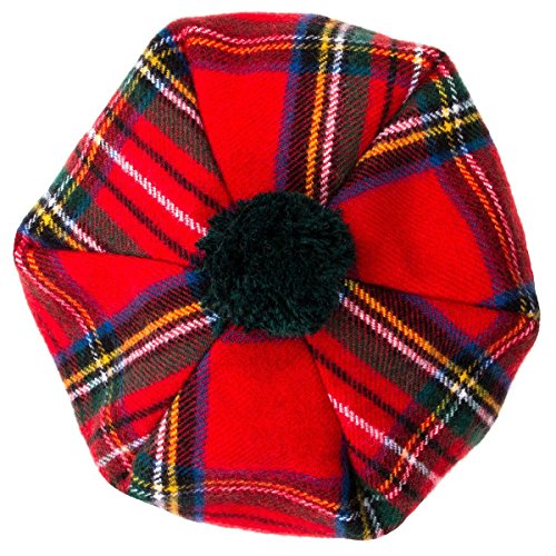 Oxfords Cashmere Scottish Tam with Pompom - color: Royal Stewart