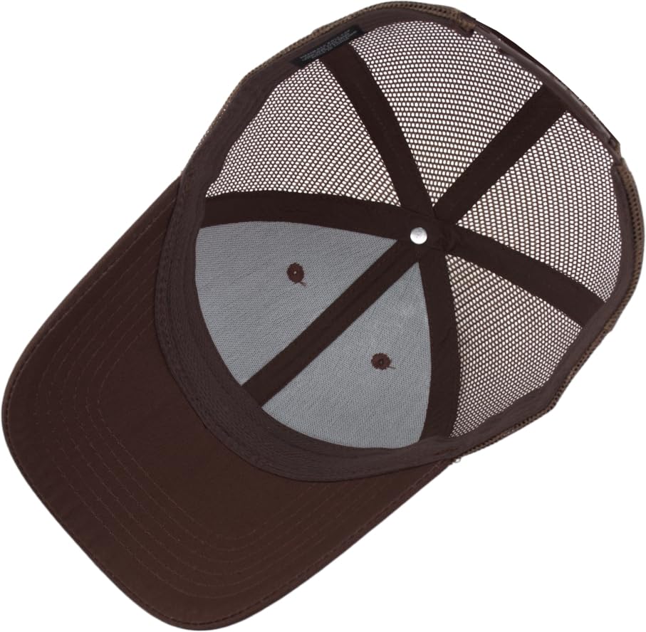 TSSGBL Classic Plain Baseball Cap, Small/M-L/XL-3XL Big Head Fit, Unisex Adjustable Cotton Structured Golf Dad Hat - color: Brown/Mesh, size: Small-Medium