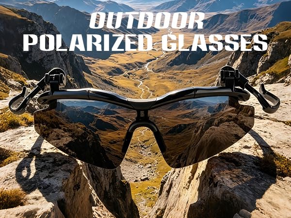 Outdoor Polarized Sunglasses, Fishing Cycling Traveling Flip Cover UV Protection Sunglasses That Can Be Clipped on the Hat Cap for Men Women Fishing Biking Hiking Eyewear Driving Running Climbing