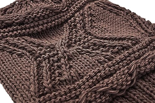 Lilax Knit Slouchy Oversized Soft Warm Winter Beanie Hat - color: Brown