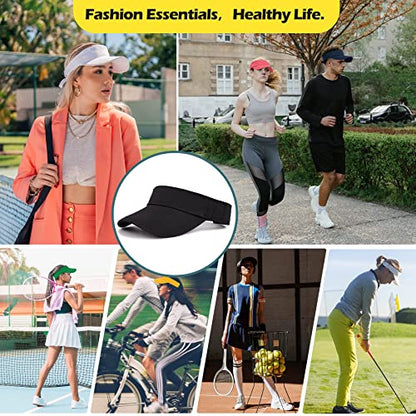Zando 3.2" Structured Brim Visor Hats for Women, UPF 50+, Golf/Tennis - color: American Flag