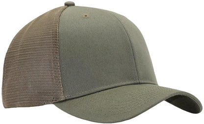 Mens Mesh Snapback Trucker Hat Baseball Cap, Fits OSFM&XXL Head - color: Army Green, size: Medium-Large