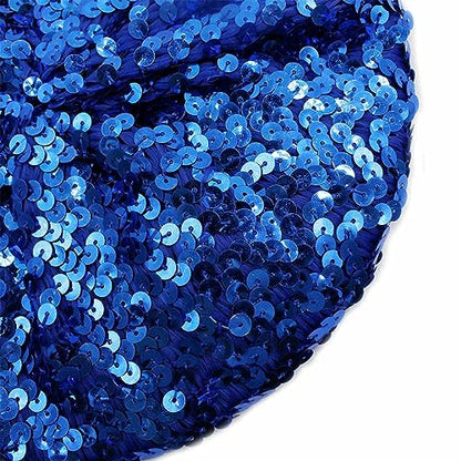 JUMISEE Sparkly Sequin Berets for Women Girls Fashion Beanie Hat Costume Accessories for Festival Party Dance - color: Blue