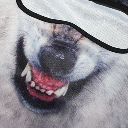WTACTFUL 3D Animal Ears Balaclava, Breathable Face Mask for Halloween - color: Gray Coyote Meb-10