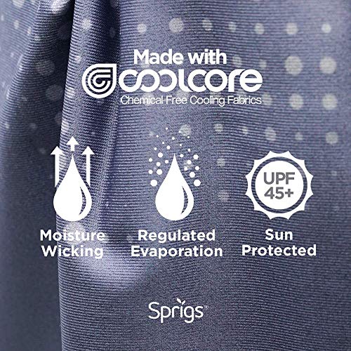 Sprigs Sun Protection Hat Shade Attachment with SPF 45+ & Cooling Fabric - color: Black Tile Camo