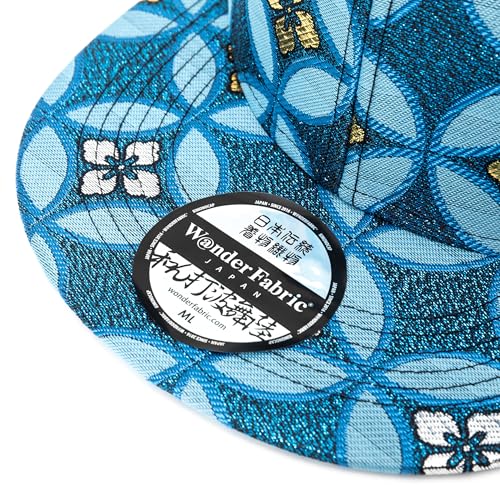 Japanese Kimono Baseball Cap for Men, Snapback Flat Brim Hat - color: 019, size: X-Large
