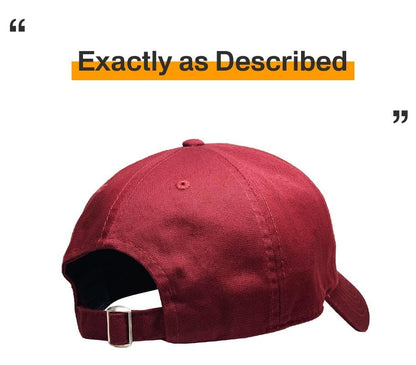 KBETHOS® Classic Washed Cotton Baseball Cap - color: Burgundy