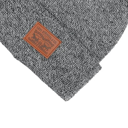 Levi's Mens All-Season Hero Beanie Soft Knit Cuffed Winter Hat, Warm & Comfortable Everyday Style - color: Marl Grey