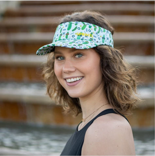 Sprints Performance Running Visor - color: Pickle Peeps, size: One Size
