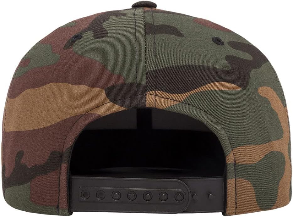 YP Classics 6089 Wool-Blended 6 Panel High Profile Flatbill Snapback Cap - color: Green Camo