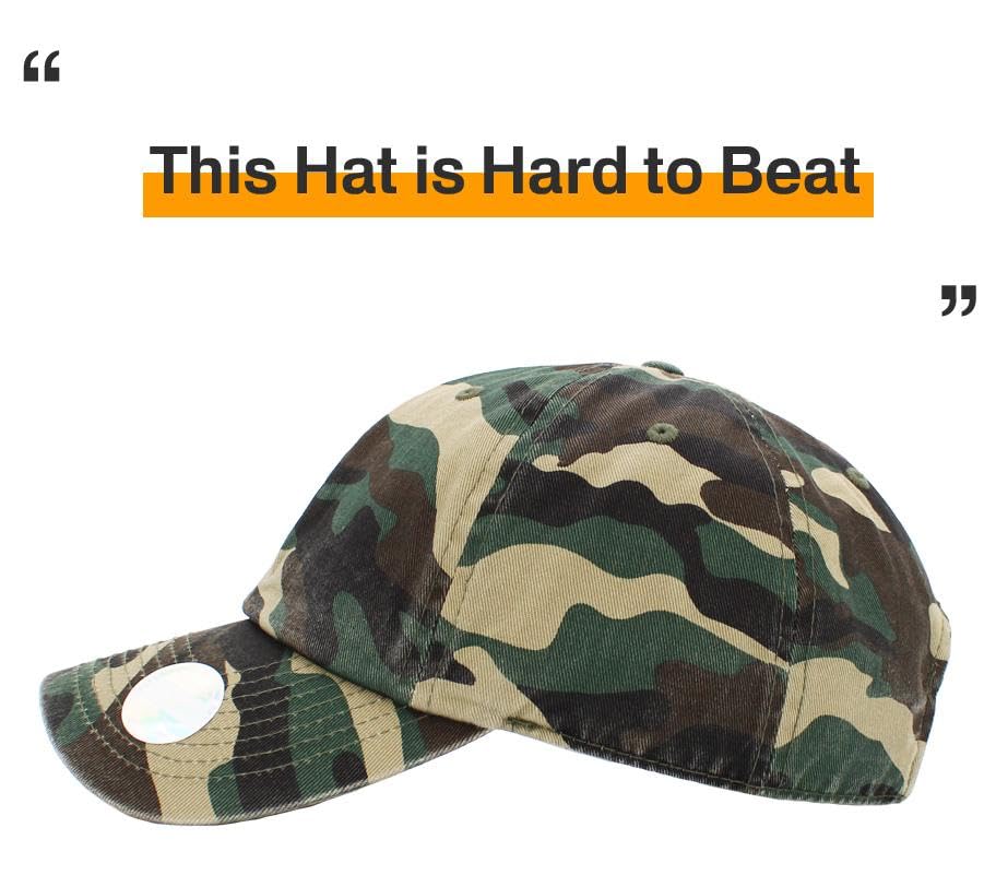 KBETHOS® Classic Washed Cotton Baseball Cap - color: Camo