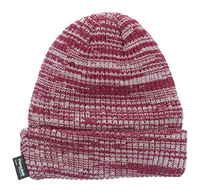 Milani Thinsulate 40 Gram Windchill Insulated Winter Cold Weather Beanie Skull Cap - color: Burgundy/White
